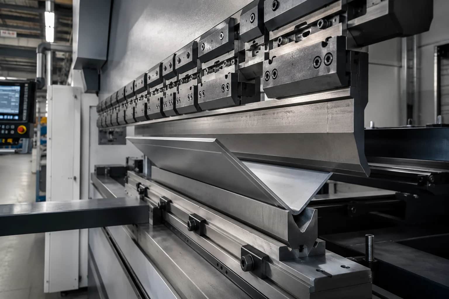 A close view of fabricated aluminum profiles